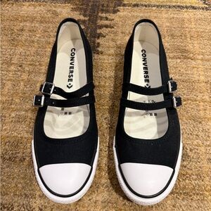 Converse Women's Black and White Mary Jane Sneakers